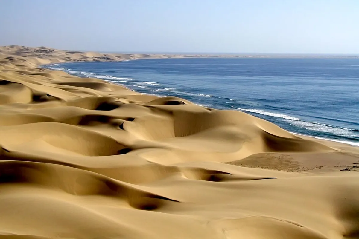 Skeleton Coast, littoral désertique et dunes de sable, Namibie