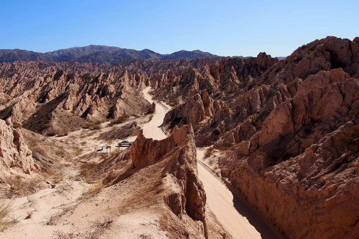 Les reliefs de la Quebrada de las Flechas, nord argentin